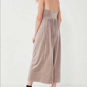 Straight neck velvet jumpsuit urban outfitters
